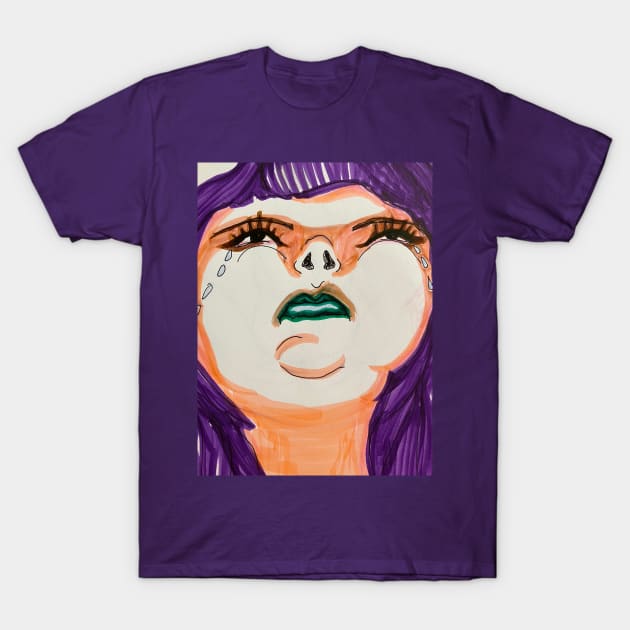 Crying T-Shirt by amberdawnes